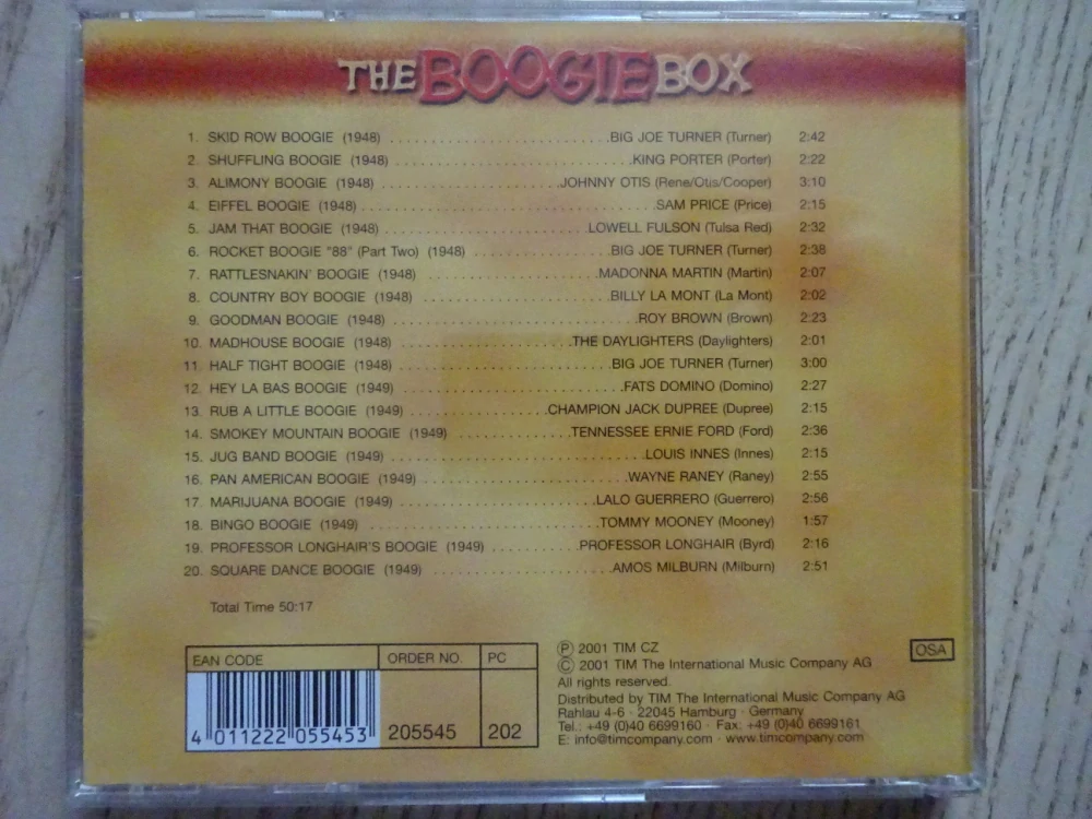 THE BOOGIEBOX VOL. 10, CD HUDBA