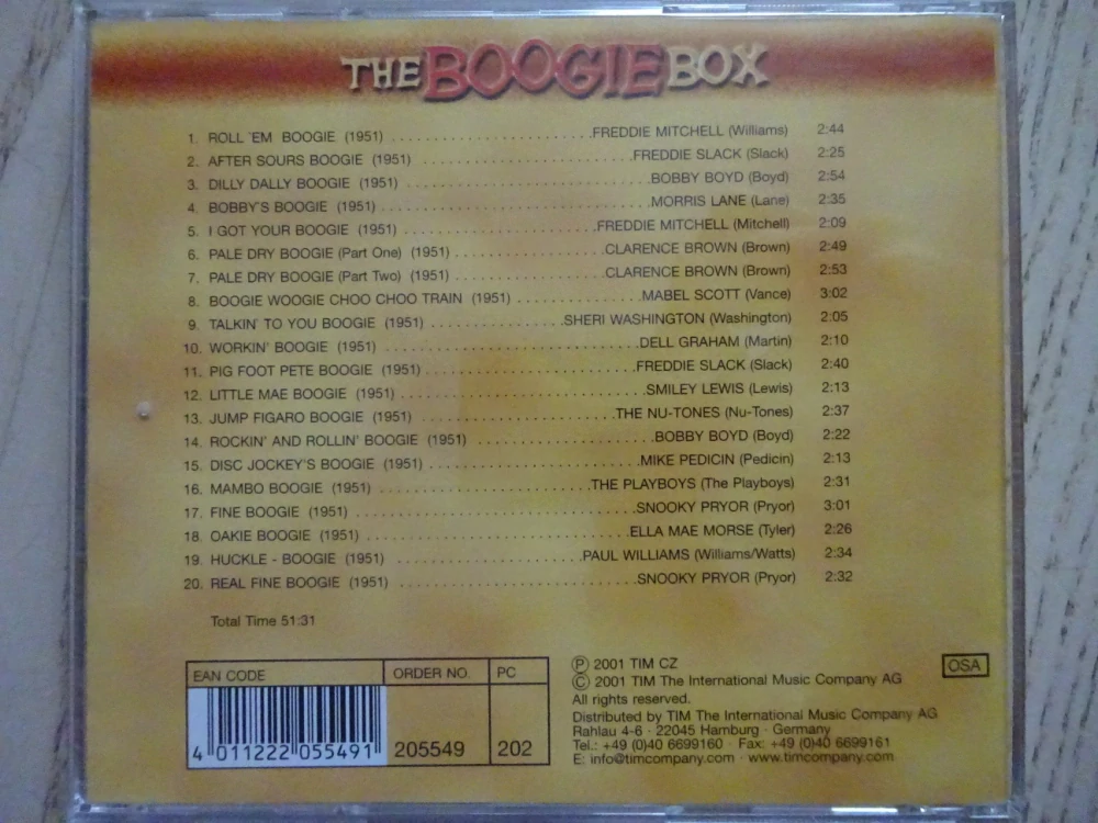 THE BOOGIEBOX VOL. 14, CD HUDBA