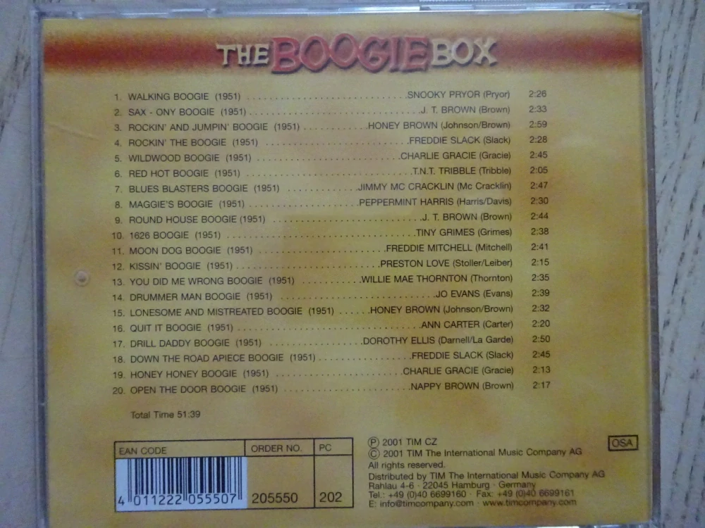 THE BOOGIEBOX VOL. 15, CD HUDBA