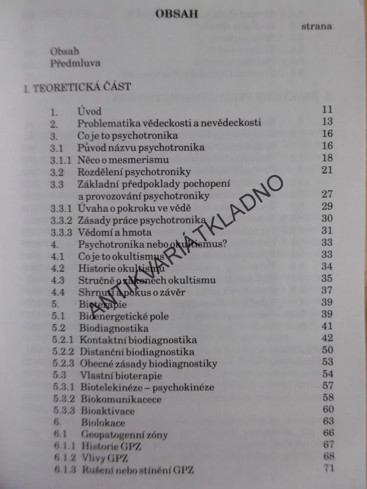PSYCHOTRONIKA PRO KAŽDÉHO, JANČA, **an