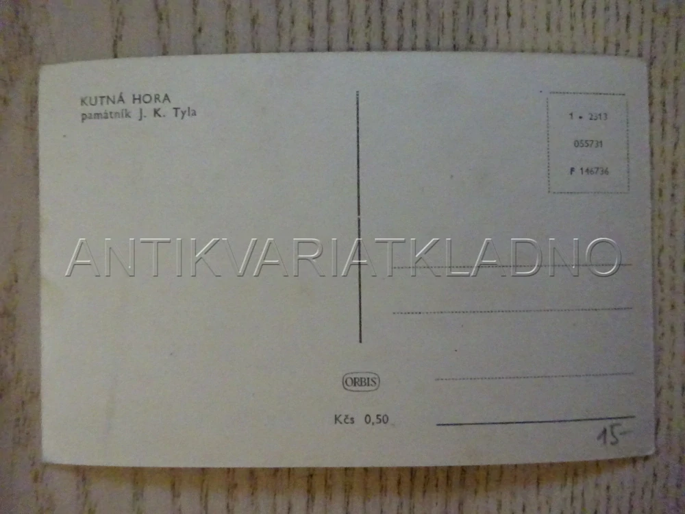 KUTNÁ HORA, PAMÁTNÍK J. K. TYLA, POHLEDNICE 80