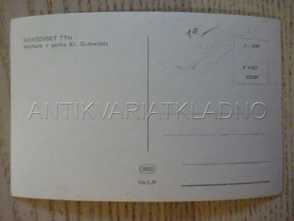 HORŠOVSKÝ TÝN, MUZEUM V PARKU KL. GOTTWALDA, OKRES DOMAŽLICE, POHLEDNICE 81