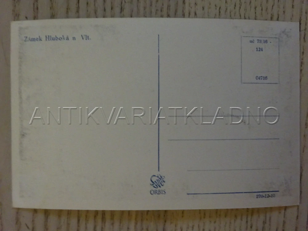 HLUBOKÁ NAD VLTAVOU, OKRES ČESKÉ BUDĚJOVICE, POHLEDNICE 90