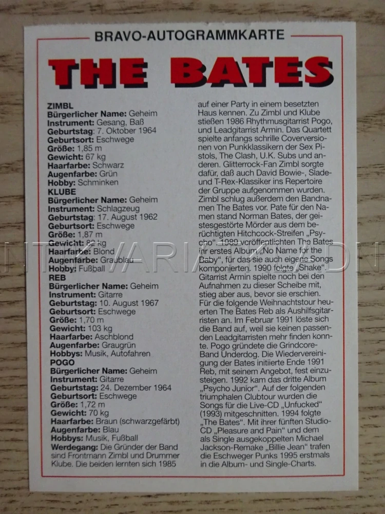 AUTOGRAM THE BATES, KARTIČKA BRAVO