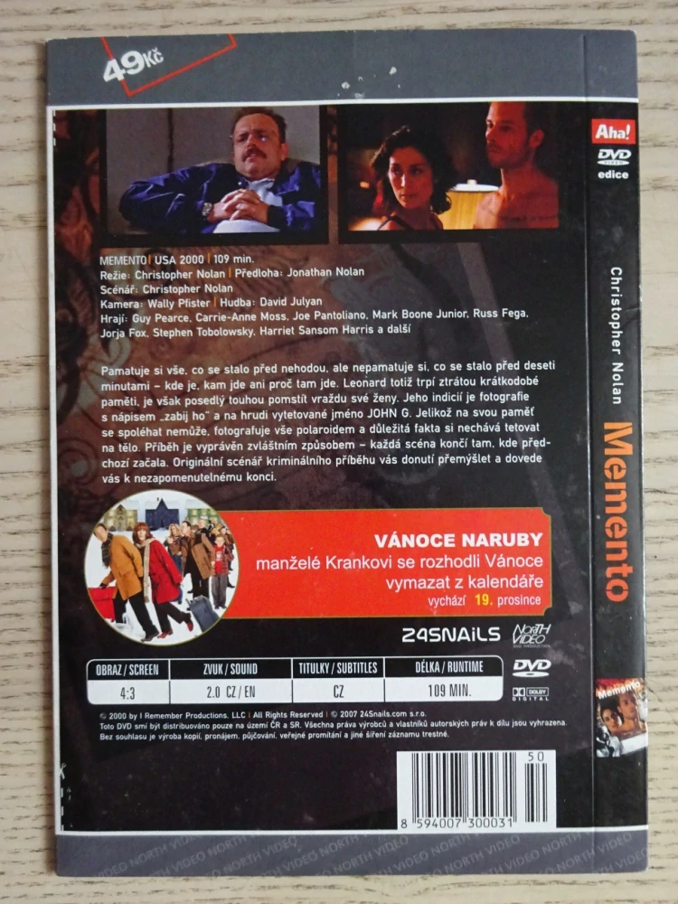 MEMENTO, DVD FILM