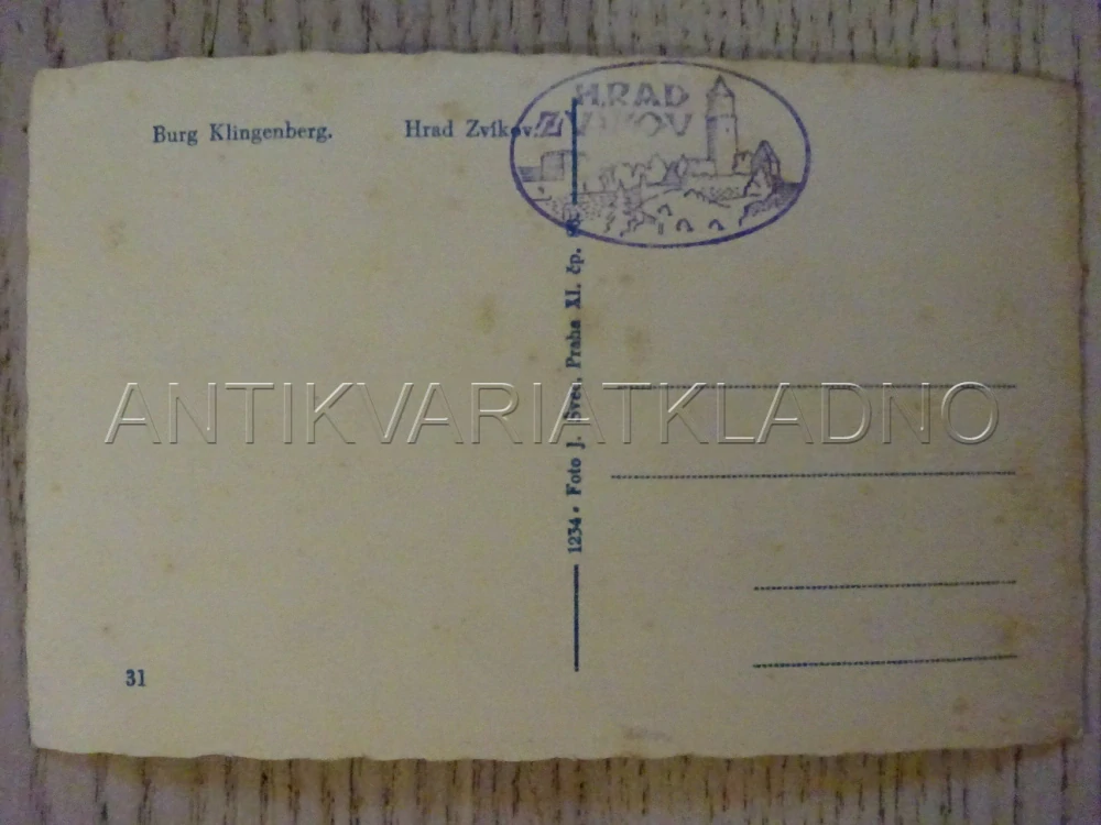 HRAD ZVÍKOV, OKRES ČESKÉ BUDĚJOVICE, POHLEDNICE 100
