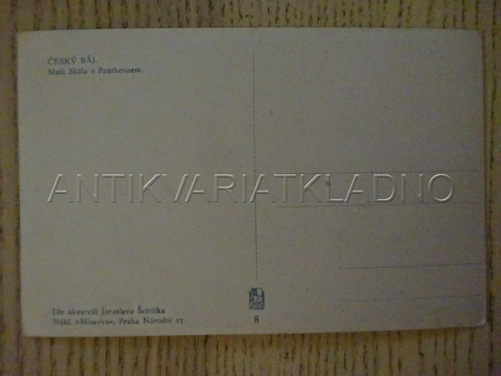 ČESKÝ RÁJ, MALÁ SKÁLA S PANTHONEM, POHLEDNICE 109