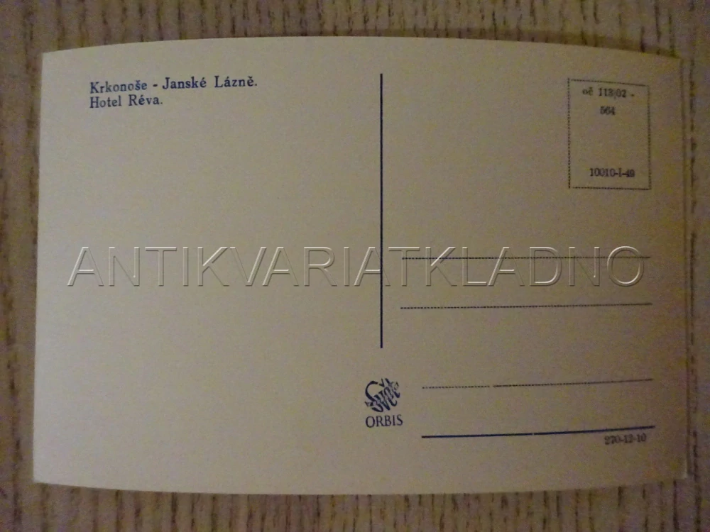 KRKONOŠE, JÁNSKÉ LÁZNĚ, HOTEL RÉVA, OKRES TRUTNOV, POHLEDNICE 142