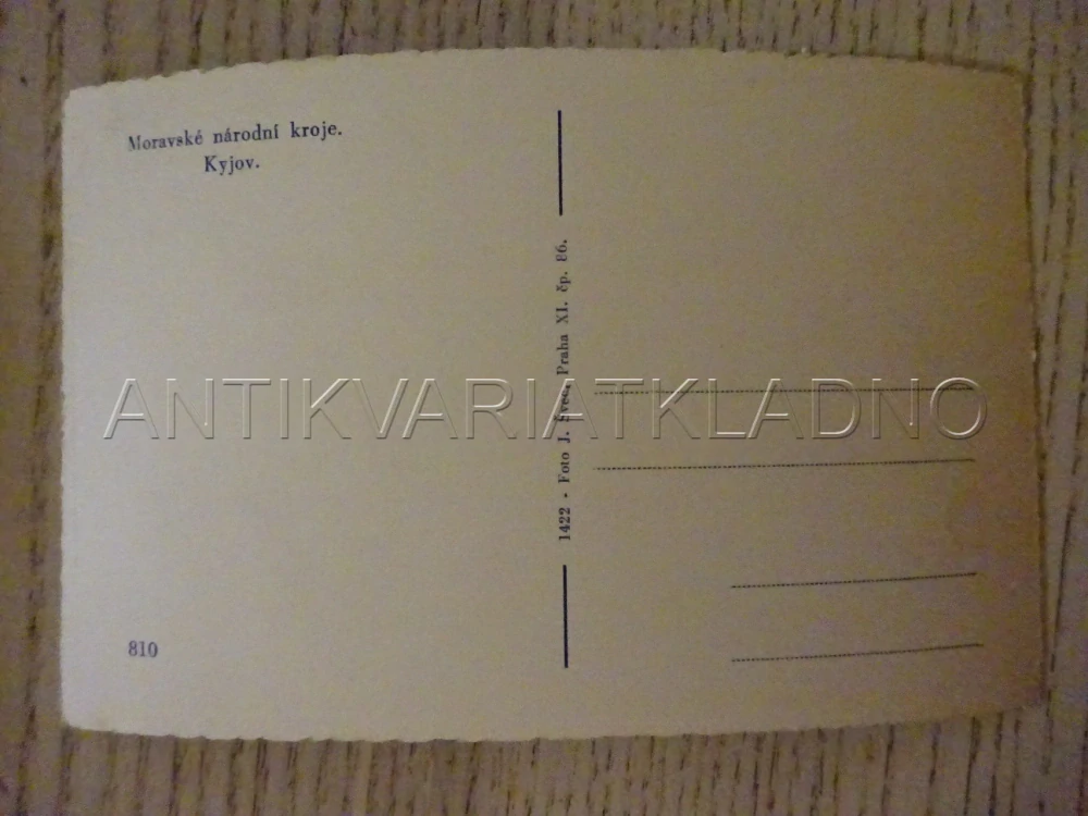 KYJOV, MORAVSKÉ NÁRODNÍ KROJE, POHLEDNICE 148