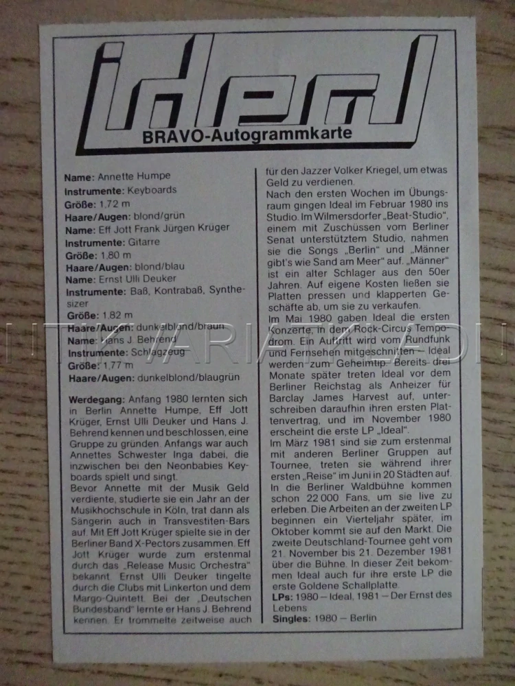 AUTOGRAM IDEAL, KARTIČKA BRAVO