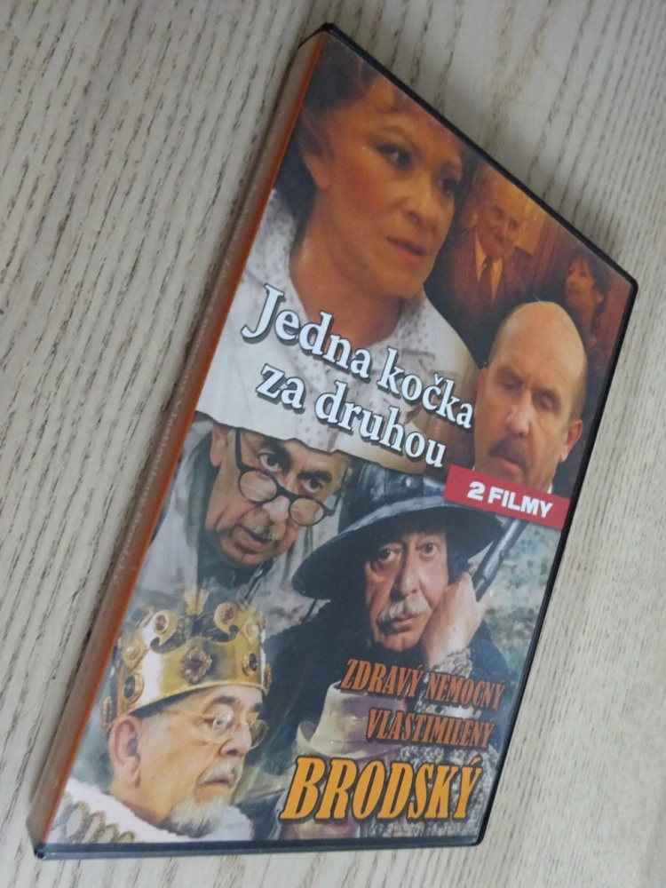 JEDNA KOČKA ZA DRUHOU, ZDRAVÝ NEMOCNÝ VLASTIMILENÝ BRODSKÝ, 2X DVD FILM ČR