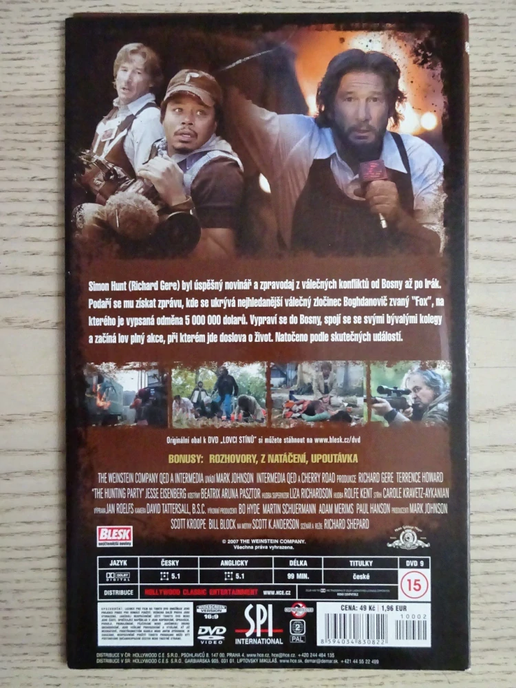 LOVCI STÍNŮ, R. GERE, T. HOWARD, DVD FILM
