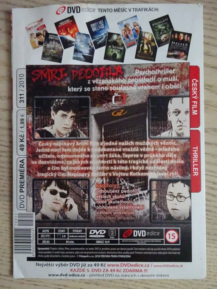 SMRT PEDOFILA, V. KOTEK, DVD FILM ČR