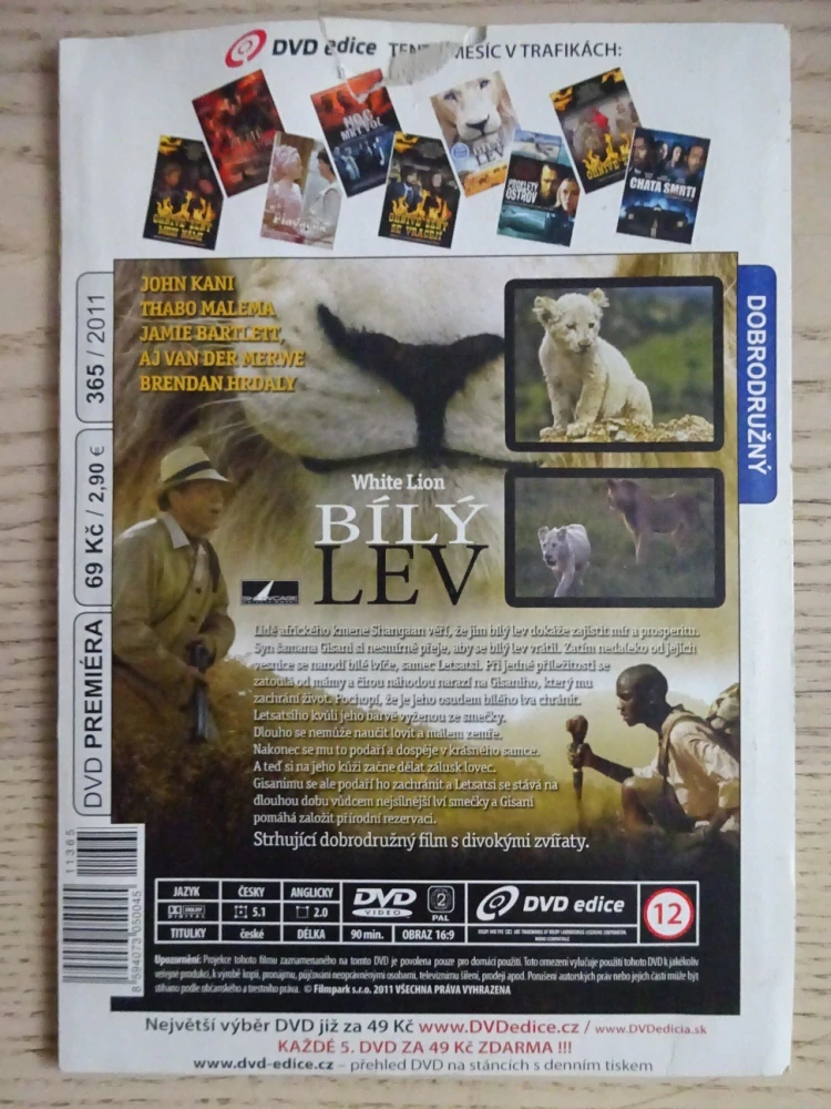 BÍLÝ LEV, J. KANI, T. MALEMA, DVD FILM