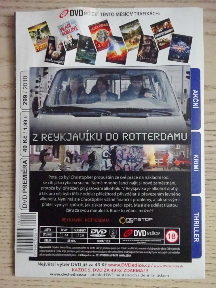 Z REYKJAVÍKU DO ROTTERDAMU, B. KORMÁKUR, I. E. SIGURDSSON, DVD FILM