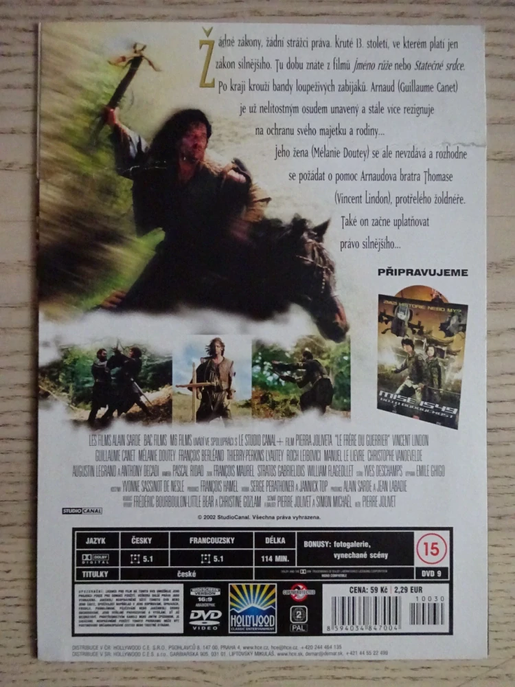 BRATRSTVO BOJOVNÍKŮ, V. LINDON, M. DOUTEY, DVD FILM