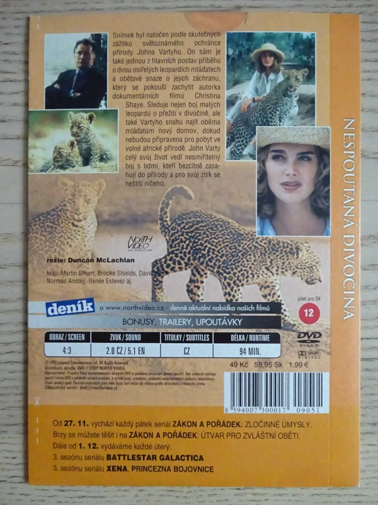 NESPOUTANÁ DIVOČINA, B. SHIELDS, M. SHEEN, D. KEITH, DVD FILM