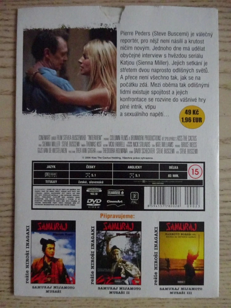 INTERVIEW, S. MILLER, S. BUSCEMI, DVD FILM