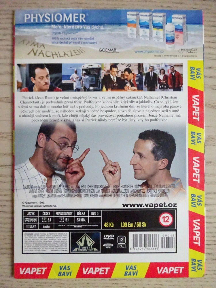 ZLODĚJ A BOXER, CH. CHARMETANT, J. RENO, DVD FILM