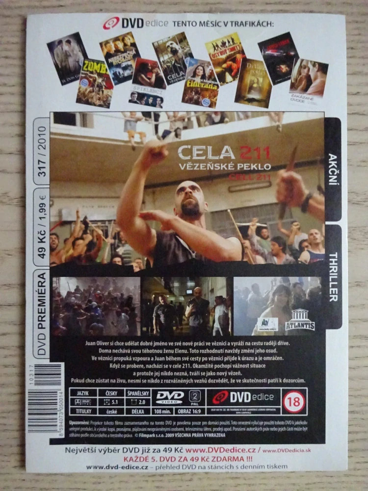 CELA 211 - VĚZEŇSKÉ PEKLO, L. TOSAR, M. ETURA,DVD FILM