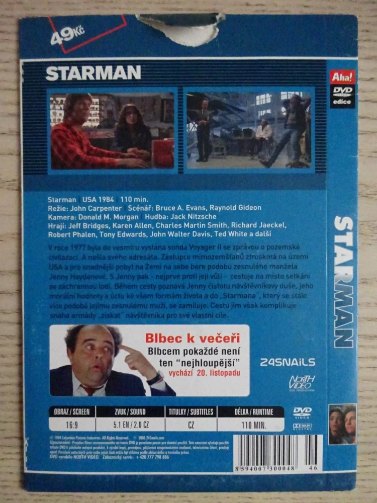 STARMAN, J. CARPENTER, DVD FILM