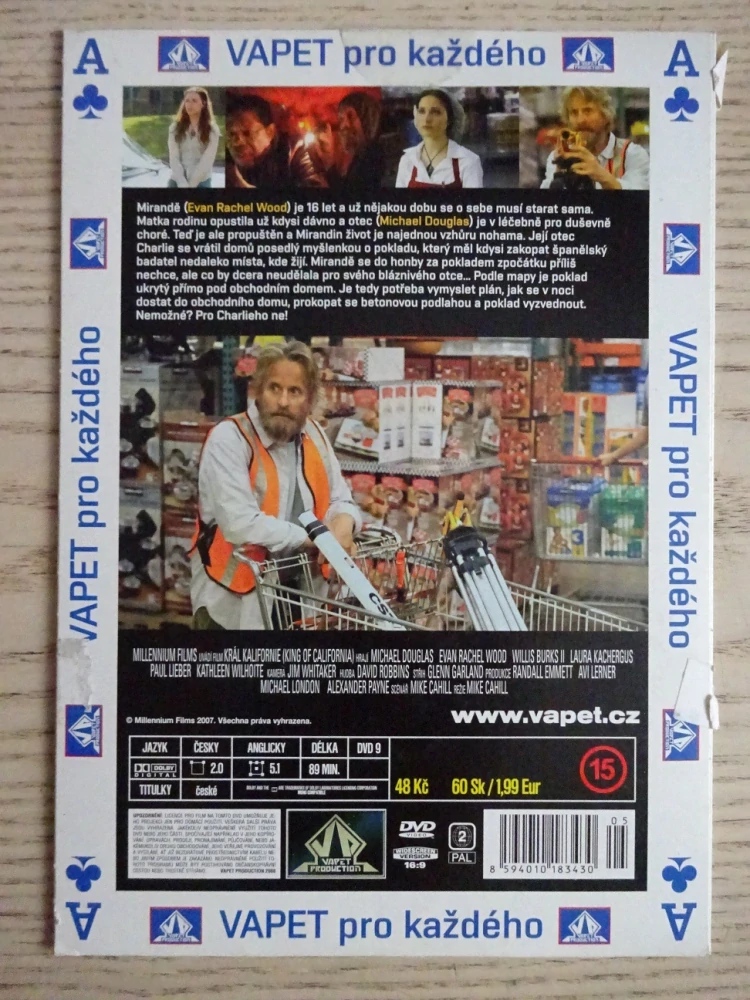 KRÁL KALIFORNIE, M. DOUGLAS, DVD FILM