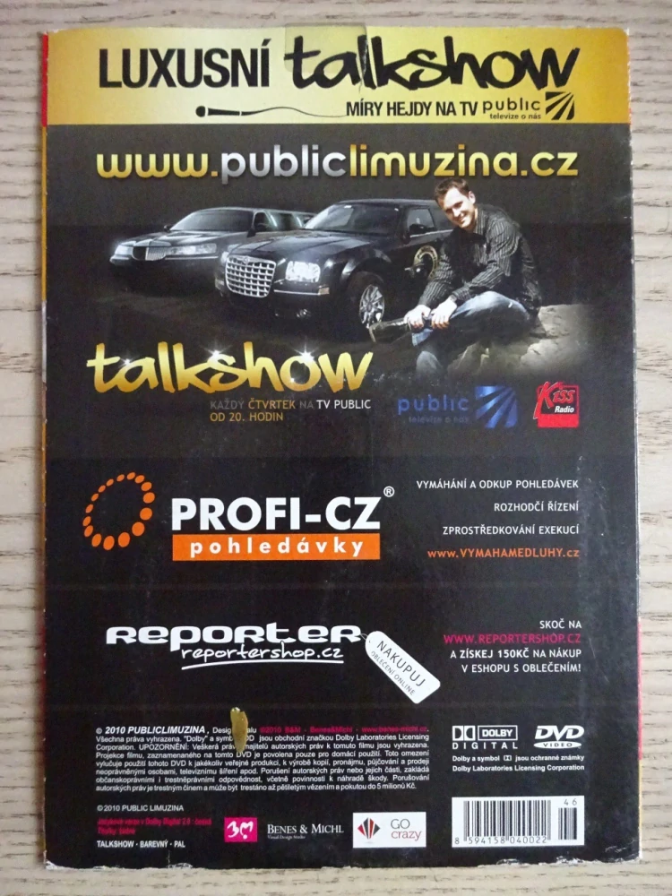 BEST OF PUBLIC LIMUZÍNA, J. BENDIG, H. VONDRÁČKOVÁ, MICHJAL DAVID, MAŠLÍKOVÁ, DVD DOKUMENT