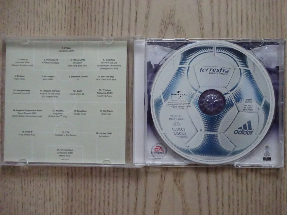 EURO 2000, FOTBAL, CD HUDBA