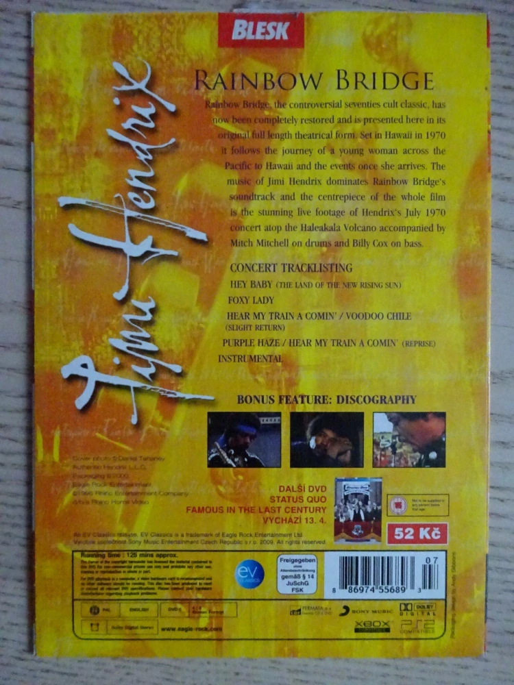JIMI HENDRIX, RAINBOW BRIDGE, DVD HUDBA
