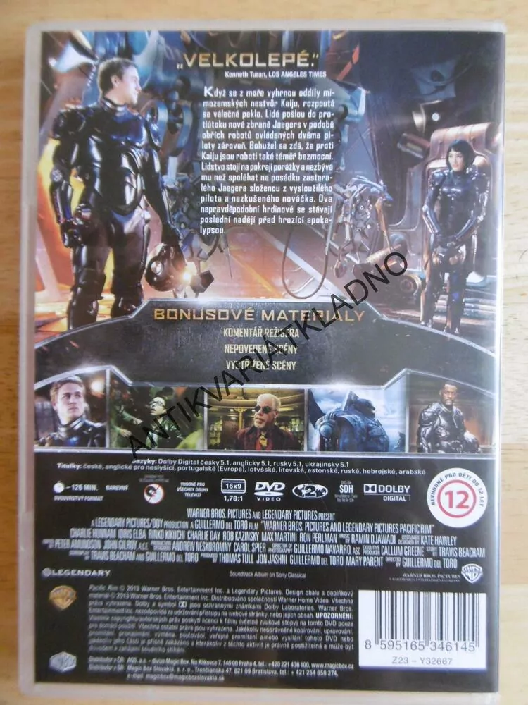 PACIFIC RIM, ÚTOK NA ZEMI, DVD FILM