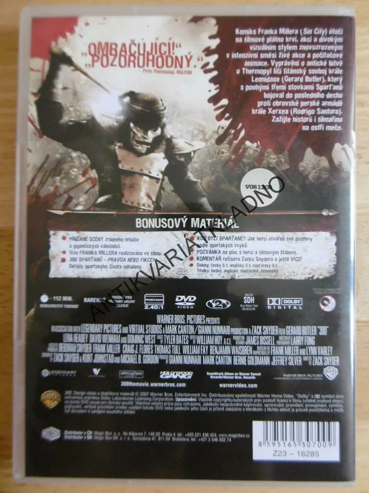 300 BITVA U THERMOPYL, DVD FILM