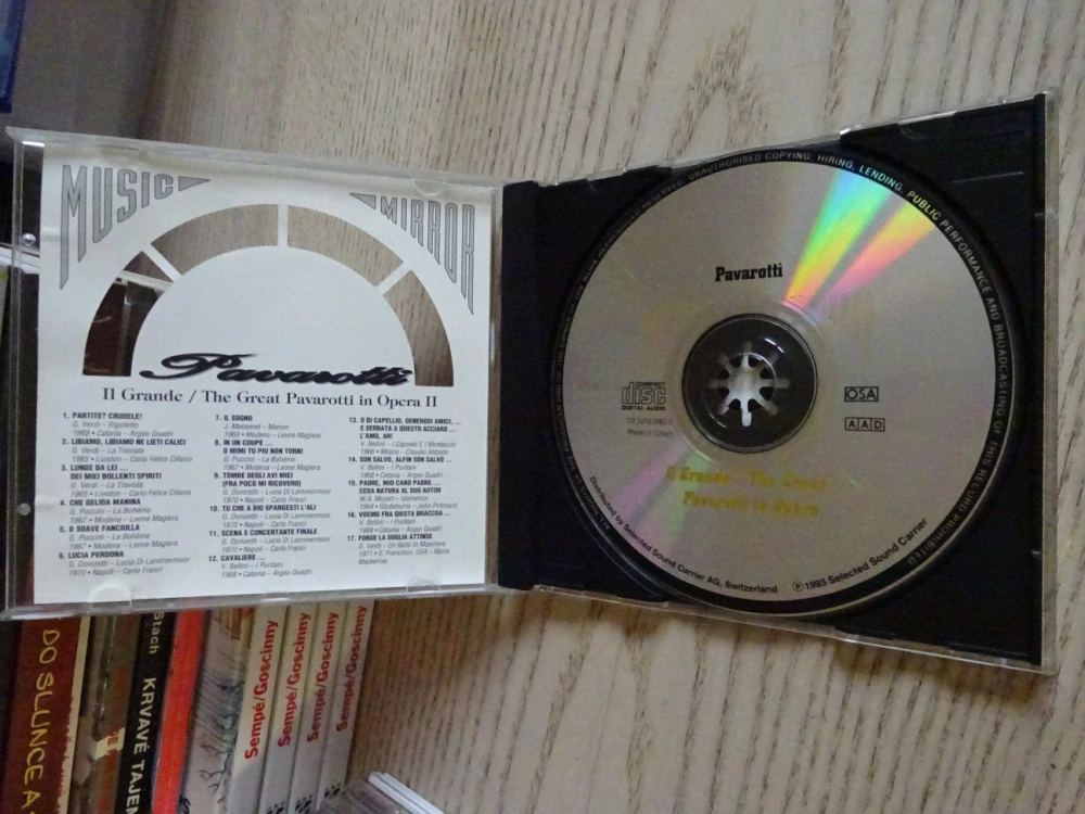 MUSIC MIRROR, PAVAROTTI, CD HUDBA