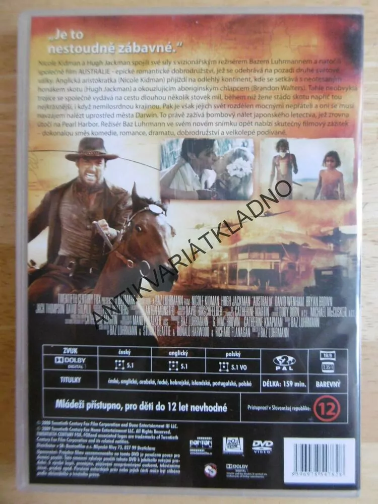 AUSTRÁLIE, DVD FILM 