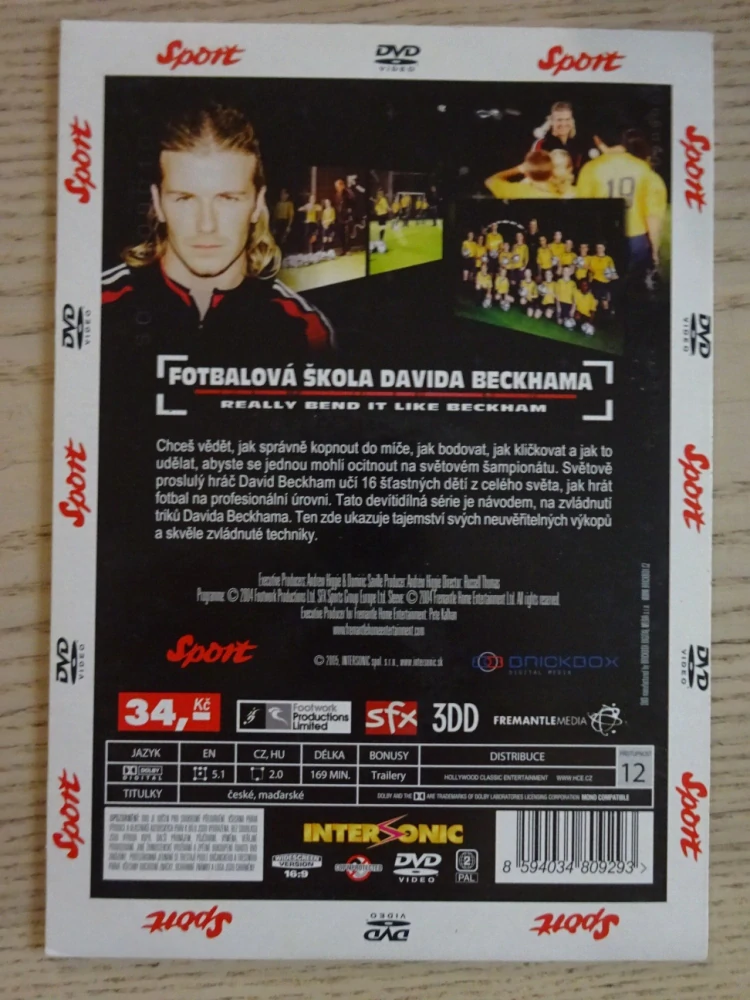 FOTBALOVÁ ŠKOLA DAVIDA BECKHAMA, DVD SPORT