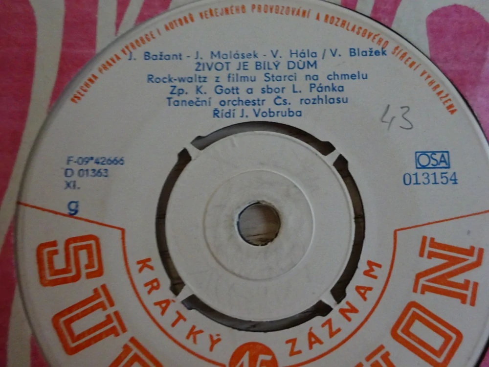 KAREL GOTT, DEN JE KRÁSNÝ, ŽIVOT JE BÍLÝ DŮM, MALÁ DESKA