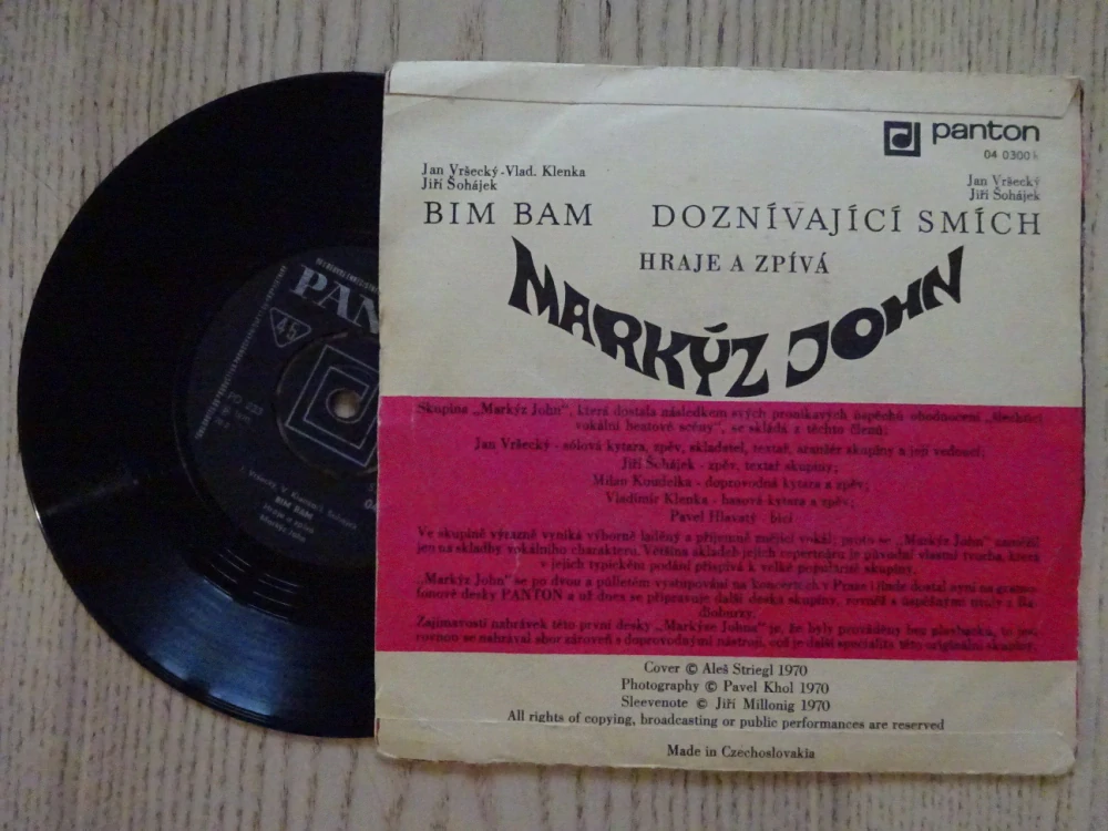 MARKÝZ JOHN, BIM BAM, DOZNÍVAJÍCÍ SMÍCH, MALÁ DESKA