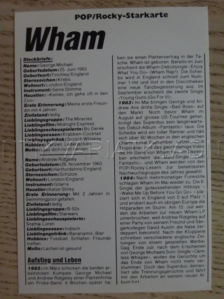 AUTOGRAM WHAM!, KARTIČKA BRAVO
