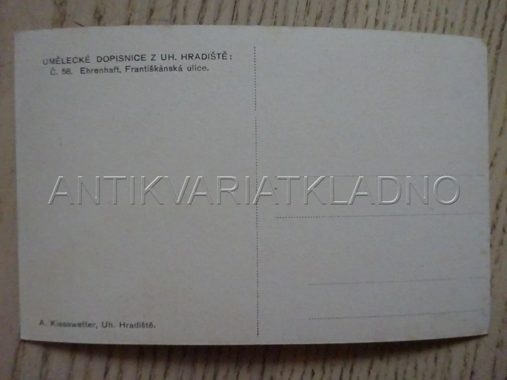 UHERSKÉ HRADIŠTĚ, FRANTIŠKÁNSKÁ ULICE, POHLEDNICE 185