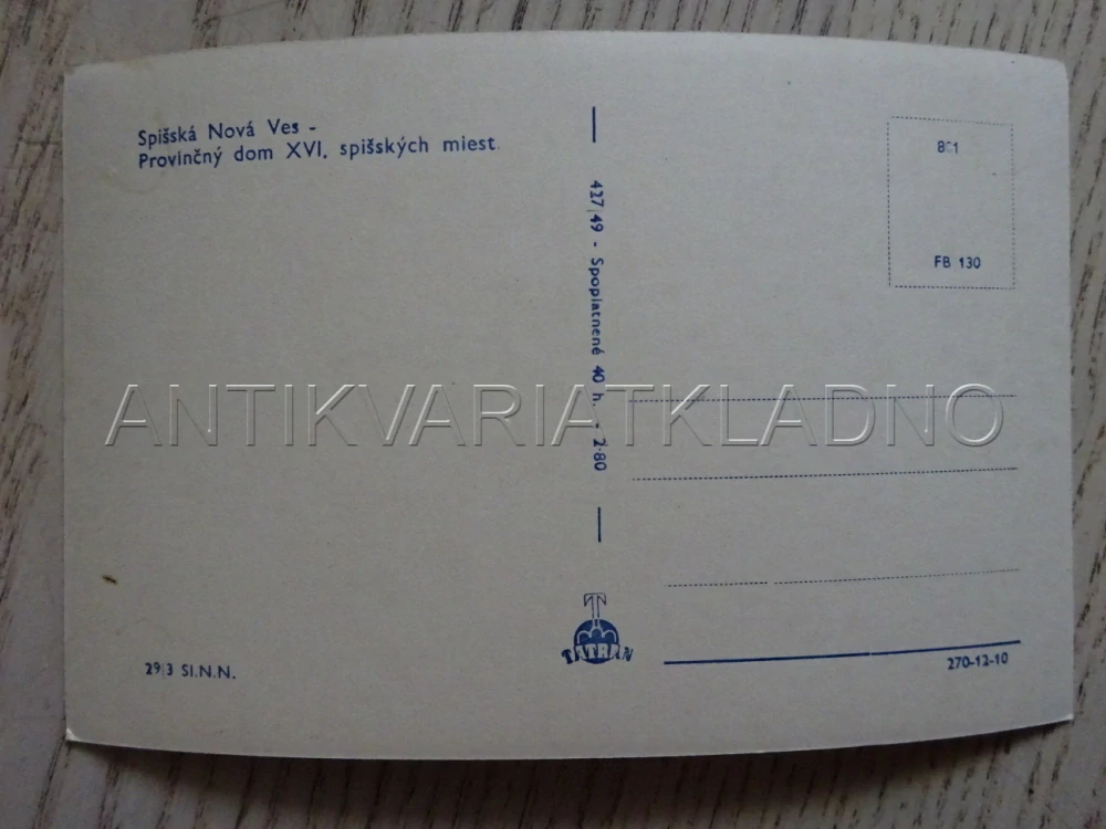 SPIŠSKÁ NOVÁ VES, SLOVENSKO, POHLEDNICE 186