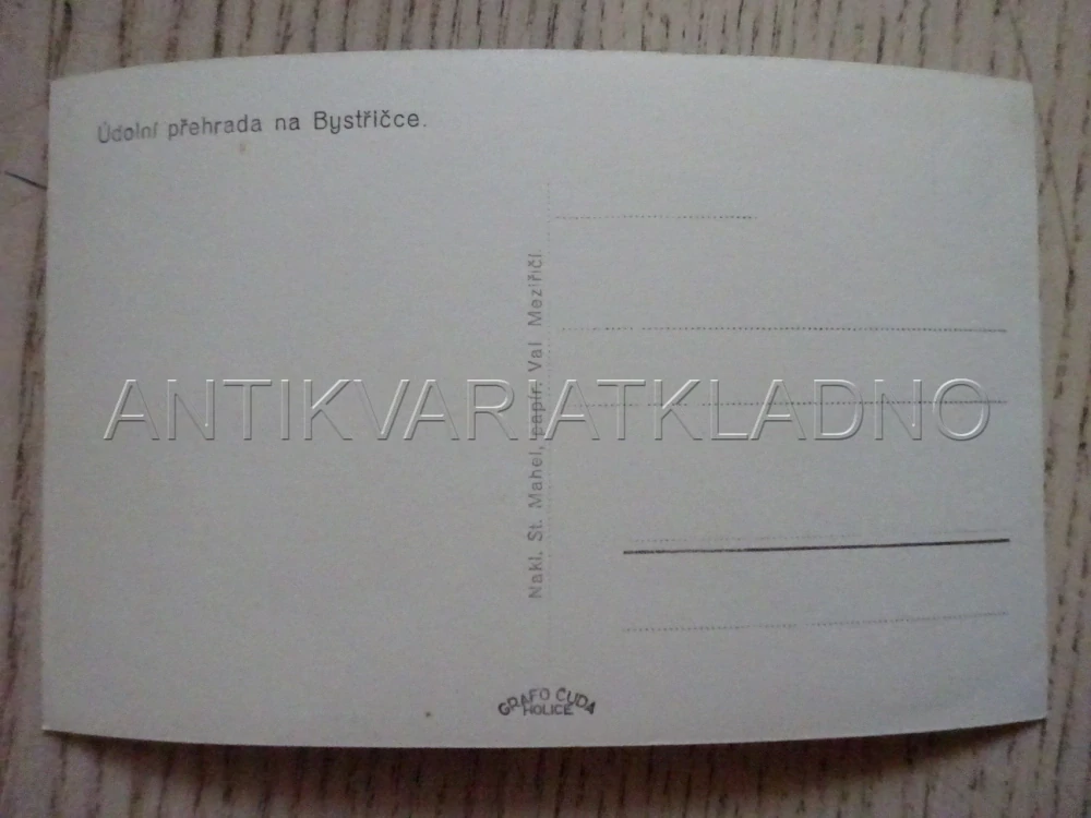 PŘEHRADA NA BYSTŘIČCE, POHLEDNICE 189