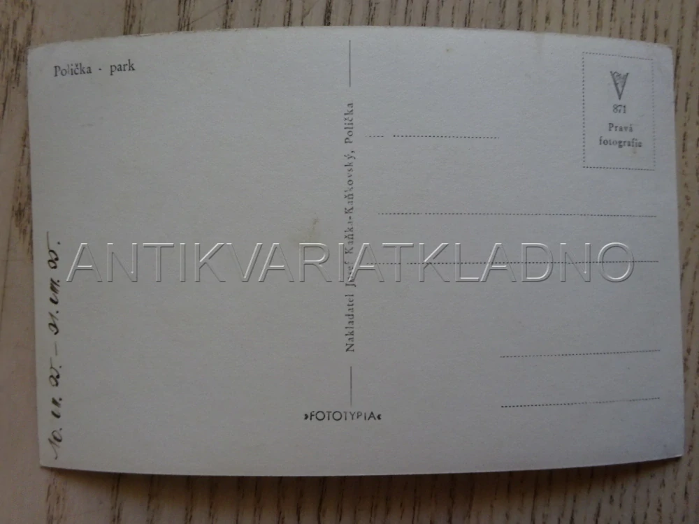 POLIČKA, PARK, OKRES SVITAVY, POHLEDNICE 211