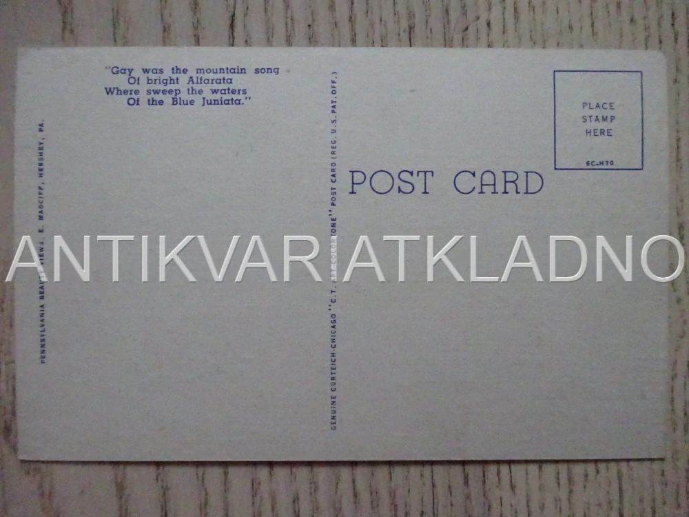 ŘEKA JUNIATA, PENSYLVÁNIE, USA, SPOJENÉ STÁTY AMERICKÉ, AMERIKA, POHLEDNICE 263