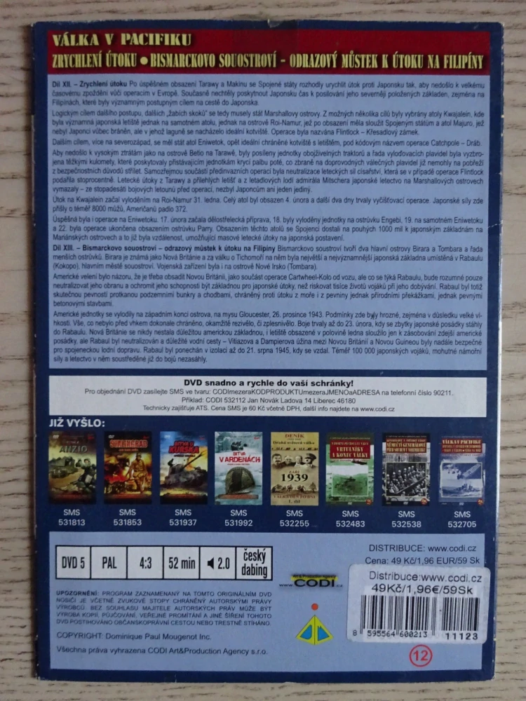 VÁLKA V PACIFIKU, ZRYCHLENÍ ÚTOKU, BISMARCKOVO SOUOSTROVÍ - ODRAZOVÝ MŮSTEK K ÚTOKU NA FILIPÍNY, 27. DÍL, DVD FILM DOKUMENT