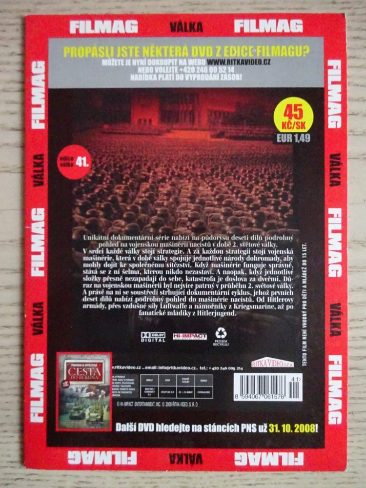 VÁLEČNÁ MAŠINÉRIE AMERIČANŮ, HITLERJUGEND, VÁLKA, DVD FILM DOKUMENT