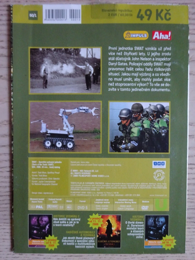 SWAT, SPECIÁLNÍ POLICEJNÍ JEDNOTKA, DVD FILM DOKUMENT