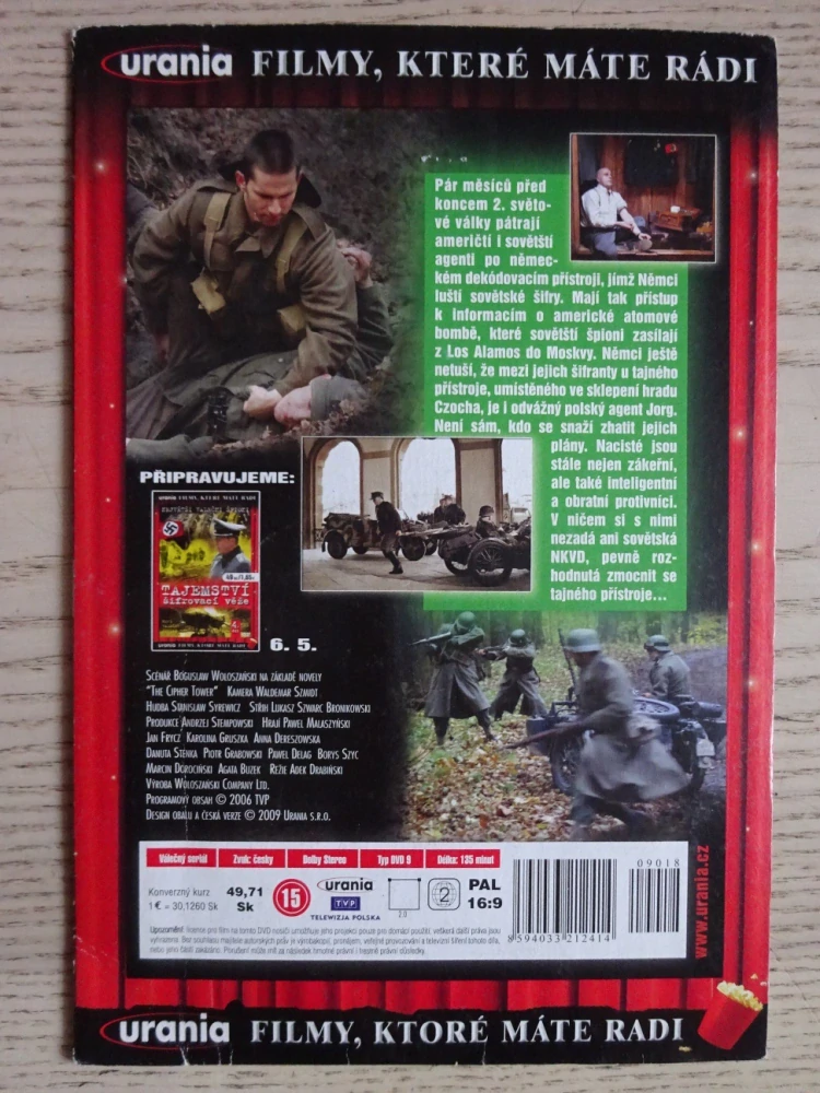 TAJEMSTVÍ ŠIFROVACÍ VĚŽE 3, VÁLEČNÝ SERIÁL, DVD FILM VÁLKA