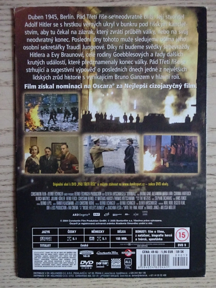 PÁD TŘETÍ ŘÍŠE, DVD FILM VÁLKA