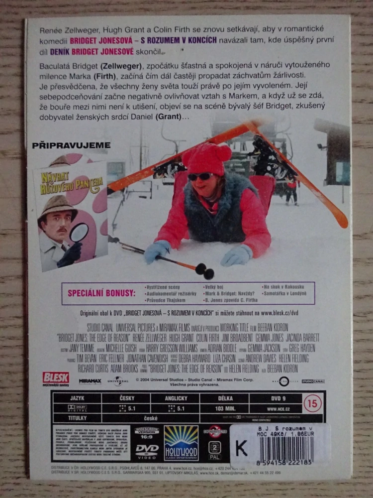 BRIDGET JONESOVÁ S ROZUMEM V KONCÍCH, DVD FILM