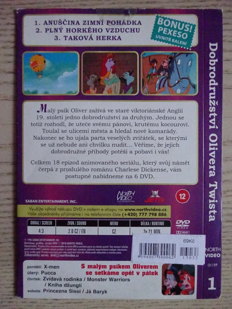 DOBRODRUŽSTVÍ OLIVERA TWISTA 1, DVD FILM