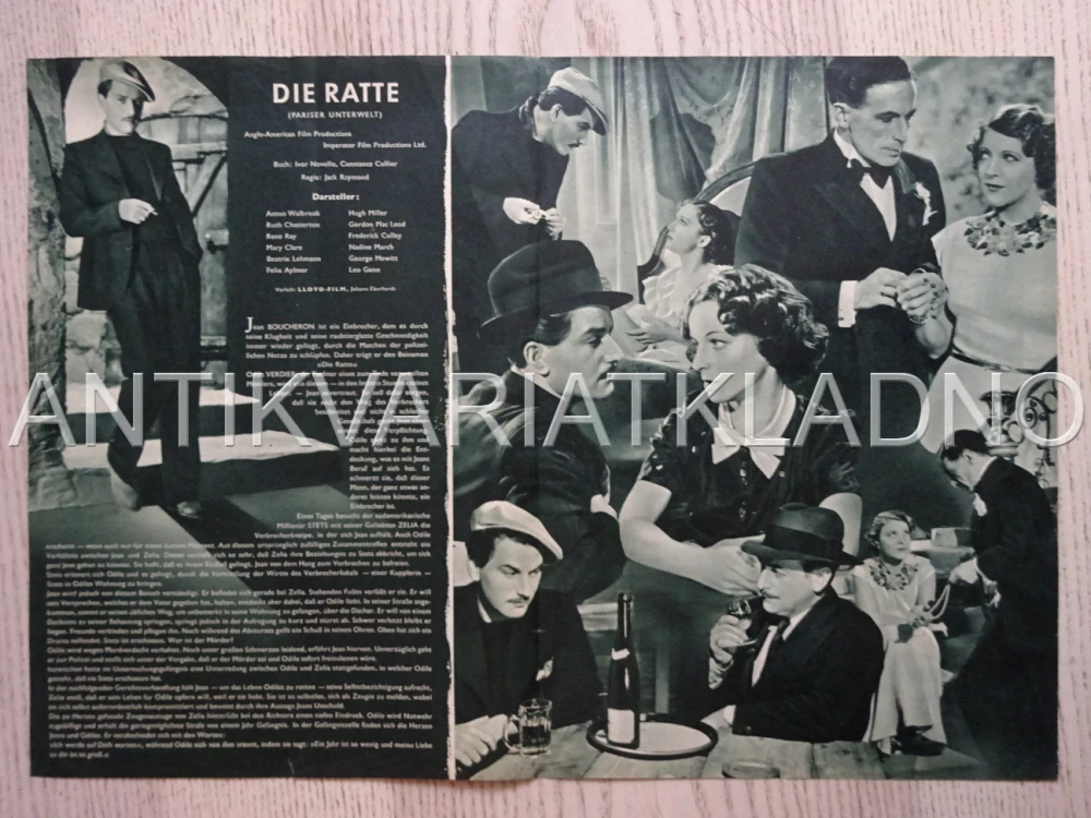 PARISER UNTERWELT, RENE RAY, NĚMECKY, BIO PROGRAM 3Č+